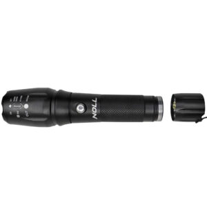 LANTERNA TATICA MILITAR COM ZOOM  Bit: 5 FUNCOES  Fab: NOLL LED