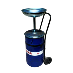 COLETOR DE ÓLEO 50 LTS. C/ CARRINHO AZUL LUBEFER