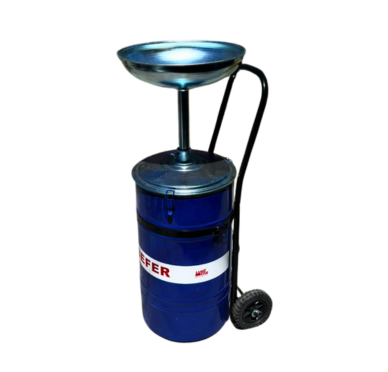 COLETOR DE ÓLEO 50 LTS. C/ CARRINHO AZUL LUBEFER