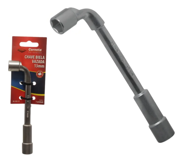 CHAVE BIELA CURTA VAZADA 13MM CORNETA