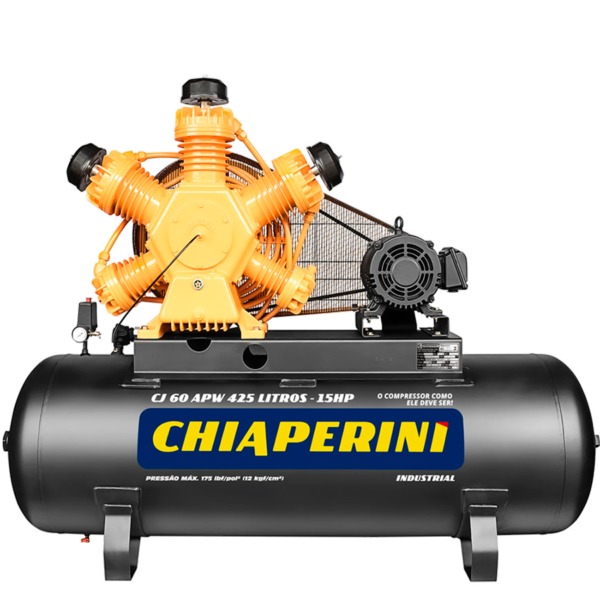 COMPRESSOR DE AR 60 PÉS, 425 LITROS 15HP 220/380V IP55 I 60APW CHIAPERINI