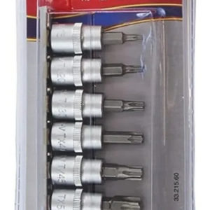 Jogo de Soquete Torx 3/8 T15 a T55 6 Peças CORNETA