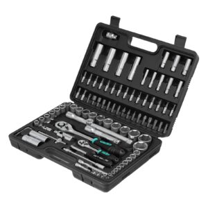 Kit Chave Catraca Soquetes enc. 1/2 E 1/4 - 94 Peças 1358099 STELS