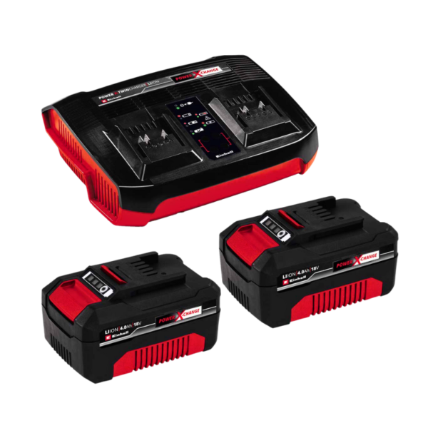 Kit Carregador Duplo e 2 Baterias 18v  4.0 Ah  EINHELL