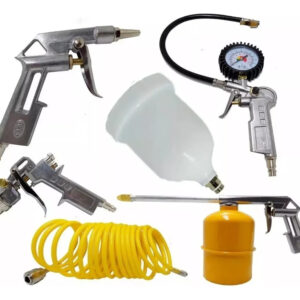 Kit de Jogo Pneumático para Pintura com 5 Peças para Compressor de Ar TEKNA