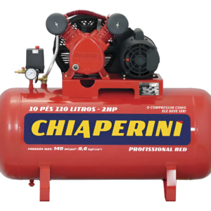 Compressor de Ar 10PCM Monofásico 110 Litros Bivolt 10/110RED  CHIAPERINI