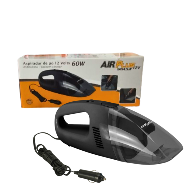 ASPIRADOR PO AIR PLUS 12V/60W, PORTATIL, C/ MOTOR ELET. CC C/ ESCOVA. C/ BICO EXTENSOR E FIO 2,7 METROS TEKNA