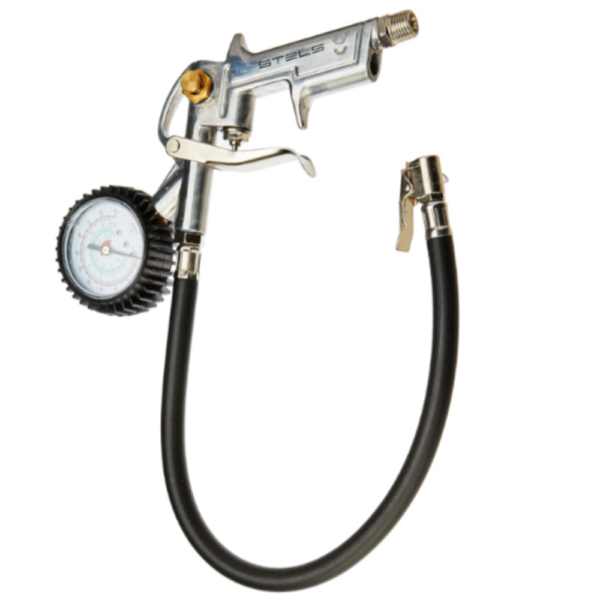 Calibrador Pneu Manômetro Encaixe Rosca 1/4" 220Lb STELS