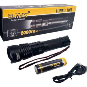 Lanterna Tática Laser Sabre Luz 2km Preto Luz Led BMX8537