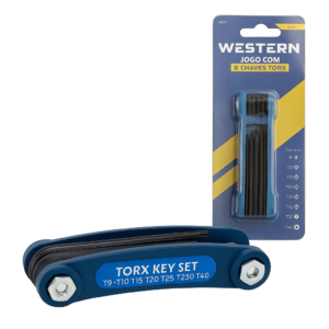 CHAVE TORX DOBRAVEL S FURO 8PC TIPO CANIVETE WESTERN