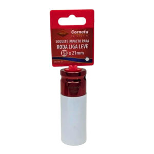SOQUETE IMPACTO PARA RODA LIGA  LEVE 1/2 X 21MM SEXTAVADO CORNETA