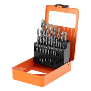 JOGO DE BROCAS PARA METAL, 1-10 MM  0,5 MM, HSS, CILINDRICA, CAIXA METALICAL , 19 PCS//SPARTA
