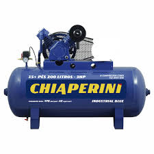 COMPRESSOR DE AR 15 PÉS, 200 LITROS, 3HP, 110/220V, MOTOR WEG BLUE RCH200L CHIAPERINI BLUE