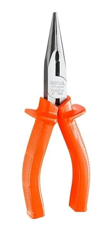 ALICATE BICO MEIA CANA RETO 6" 1000V CRV - RIOSULTOOLS