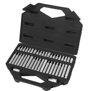 Kit Jogo 42 Peças 1/2 E 3/8 Torx Allen Spline Bits 131856  STELS
