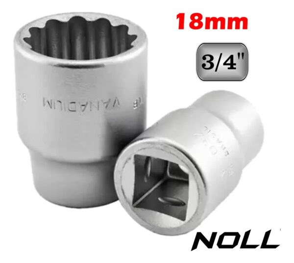 SOQUETE ESTRIADO 3/4" 18 MM NOLL