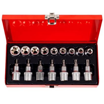 JG SOQUETE TORX MACHO FEMEA 1/2" 16 PÇS NOLL