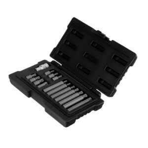 JOGO DE BITS TORX, HASTE SEXTAVADO 1/2 POL., CRV, 15 PCS, CAIXA DE PLASTICO//STELS